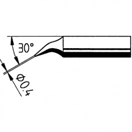 842 ID/SB, Soldering tip Pencil-point, angled, Ersa