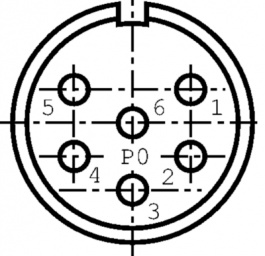 99 4637 20 06, Appliance plug, 6-pin 623 Poles=6 Male, Binder