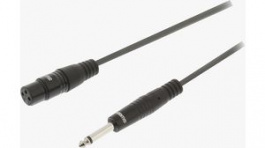 SWOP15120E15, XLR Stereo Cable 1.5 m Dark Grey, Sweex