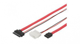 AK-400114-005-R, SATA Connection Cable 500mm Red, DIGITUS