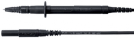 SPL 7316 NI / 1 / 100 / SW, Safety Test Lead black 100 cm, Schutzinger