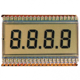 DE 117-RS-20/7,5, 7-segment LCD 6.8 mm 1 x 4, Display Elektronik