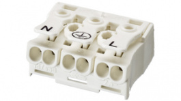 LK 980-01/ 2, Screwless terminal block 2p, 0.5...2.5 mm2 White, Adels Contact