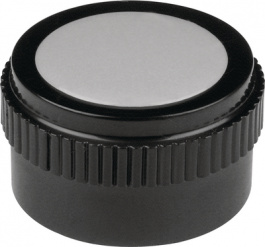 4133.603, Plastic rotary knob black 27.7 mm, Mentor