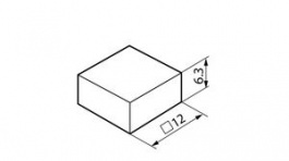 AT4059F, Flat Cap 12 mm 12 mm 6.3 mm, NKK Switches (NIKKAI, Nihon)