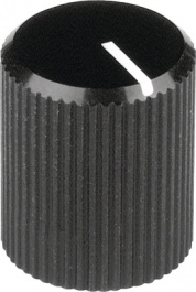 505.4131, Instrument knob black anodised 12 mm, Mentor