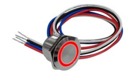 RND 210-00768, Illuminated Capacitive Touch Switch, Latching Function 1.5 A 30 VDC 1CO IP68, RND Components