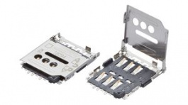 78800-0001, Micro SIM Card Socket, Push / Pull, 6 Poles, Molex