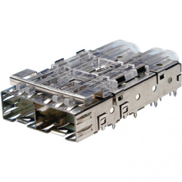1761007-1, SFP cage 1x2, lightpipesP, TE Connectivity