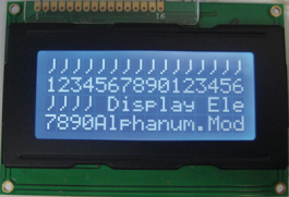DEM 16481 SBH-PW-N, Dot matrix LCD display 4.75 mm 4 x 16, Display Elektronik