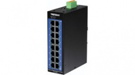 TI-G160WS, 16-Port Gigabit DIN-Rail Switch , 16x 10/100/1000 WebSmart, Trendnet