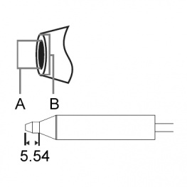 DCP-CN5, Desoldering Tip, Standard lenght, 450 °C, Metcal