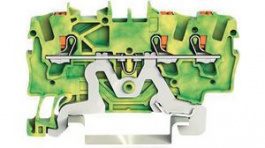 2201-1307, Ground Terminal, Cage Clamp, 3 Poles, 0.25 ... 2.5mm\x1a, Wago