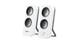 980-000811, PC Speakers, 2.0, 10W, White, Logitech