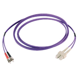 STSCOM3DPU3, FO cable 50/125um OM3 SC/ST 3 m Violet, AFL Hyperscale