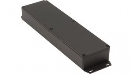 1590BX2FBK, Diecast Enclosure with Flanged Base, Aluminium, 70 x 254 x 35 mm, Black, Hammond