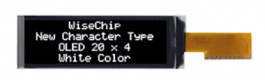 UC-2004ASWAG01, PMOLED 2.89 " 20x4, белый цвет, COG, 5V, интерфейс 6800,8080, SPI, I2C, WiseChip