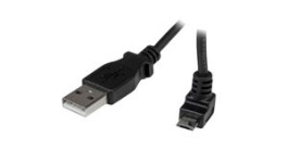 USBAUB1MU, Charging Cable Up Angle USB-A Plug - USB Micro-B Plug 1m USB 2.0 Black, StarTech.com
