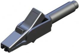 MA 260 SH BLACK, Safety crocodile clip diam. 4 mm black, SKS Kontakttechnik