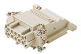 CTF 10 R, CT, 10 poles + earth, female insert, with female contacts, silver plated, ILME