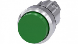 3SU10500BB400AA0, SIRIUS ACT Push-Button front element Metal, glossy, green, Siemens