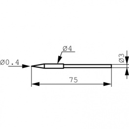 212BDLF/SB, Soldering tip Pencil point, Ersa