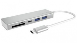 IB-HUB1413-CR, USB Type-C Hub with Card Reader 3x USB 3.0, ICY BOX