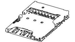 104239-1430, Memory Card Connector microSD™/nano-SIM Shielded Pull-Lever SMT, Molex