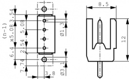 1519660000, Pin header, straight 3P5.08 mm, Weidmuller