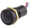 49-59311G Black round green LED pushbutton switch (228-4648)