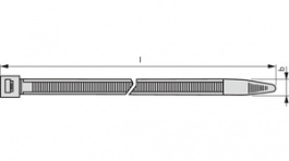 30760, Cable ties natural 142 mm x2.5 mm, -