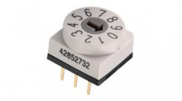 428527320910, Rotary DIP Switch Arrow-Shaped Slot 10-Pos 2.54mm Through Hole, WURTH Elektronik