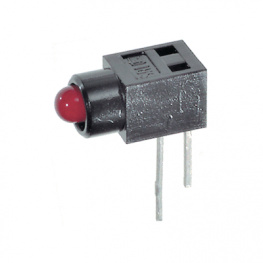 0035.1360, LED; в корпусе; красный; 3мм; Кол-во диод: 1; 30мА; Линза: красная, Schurter