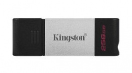 DT80/256GB, USB Stick, DataTraveler 80, 256GB, USB 3.2, Black / Grey, Kingston