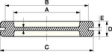 DG36; 0258 0357 010. (мембрана уплотнительная) Grommet with diaphragm 46.8...47 mm 36 mm 47 mm Chloroprene