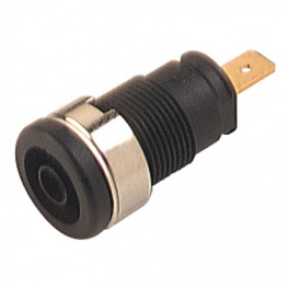 SEB 2610 F4,8 BLACK, Safety socket diam. 4 mm Black CAT III, SKS Kontakttechnik