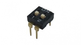 RND 210-00637, DIP Switch, Slide, 4 Positions, 2.54mm, PCB Pins, RND Components