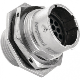 RT0714-19PNH, Jam nut receptacle 19P, Amphenol
