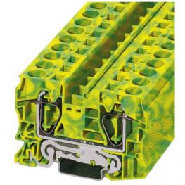 3036165, ST 16-PE feed-through terminal block, 1.5...16 mm2 600 vac 24 a green-yellow, Phoenix Contact
