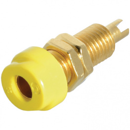 BUG 10 AU GELB / YELLOW, Socket diam. 4 mm Yellow CAT I, SKS Kontakttechnik