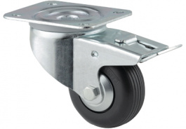 3477UVH080P62, Steering castor with brake 80 mm, Tente