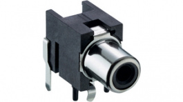 1553 02 schwarz, RCA panel-mount socket black, Lumberg Connect