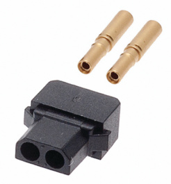 M80-8980205, Socket, single-row, straight 1x2P, Harwin