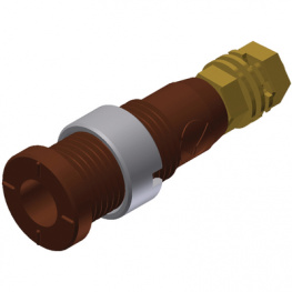 MSEB 2600 G M3 AU BRAUN / BROW, Safety socket diam. 2 mm brown, SKS Kontakttechnik