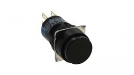 AB6M-M2PB, Pushbutton Switch 2CO Momentary Function Black, IDEC