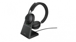 26599-989-989, Headset, Evolve 2-65, Stereo, On-Ear, 20kHz, Bluetooth, Black, Jabra