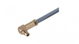 22649374, RF Connector, MMCX, Brass, Plug, Right Angle, 50Ohm, Soldering Terminal/Crimp Te, Huber+Suhner