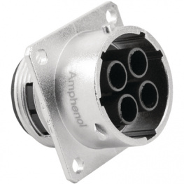 RT0016-4PNH, Square flange receptacle 4P, Amphenol
