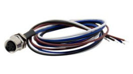 RND 205-01124, M8 Straight Socket, 4 Poles, A-Coded, Solder, RND Connect