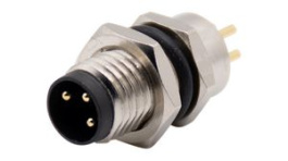 RND 205-01132, M8 Straight Plug Circular Sensor Connector, 3 Poles, A-Coded, Solder, RND Connect